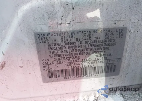 2018 Nissan Sentra S from USA, damaged, VIN 3N1AB7AP2JY258940
